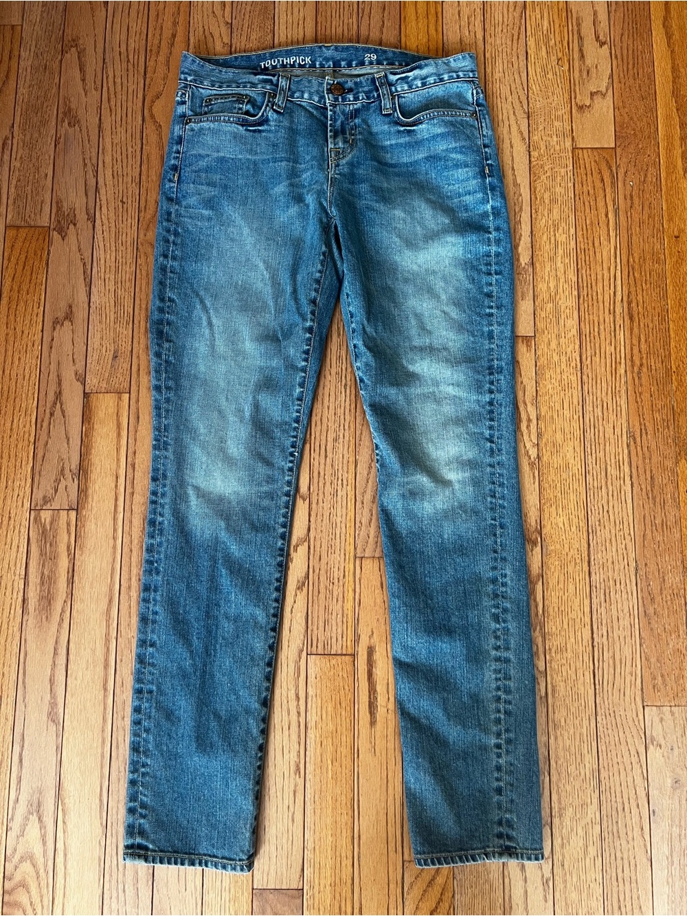 J. Crew Toothpick Skinny Jeans in Medium Blue Wash Size 29